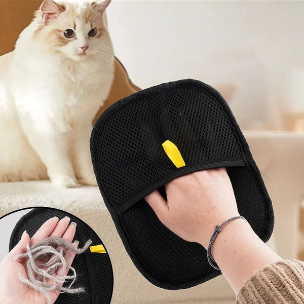Electrostatic Pet Hair Remover Gloves – Dog & Cat Hair Cleaning Tool for Sofa, Clothes, Car & Furniture