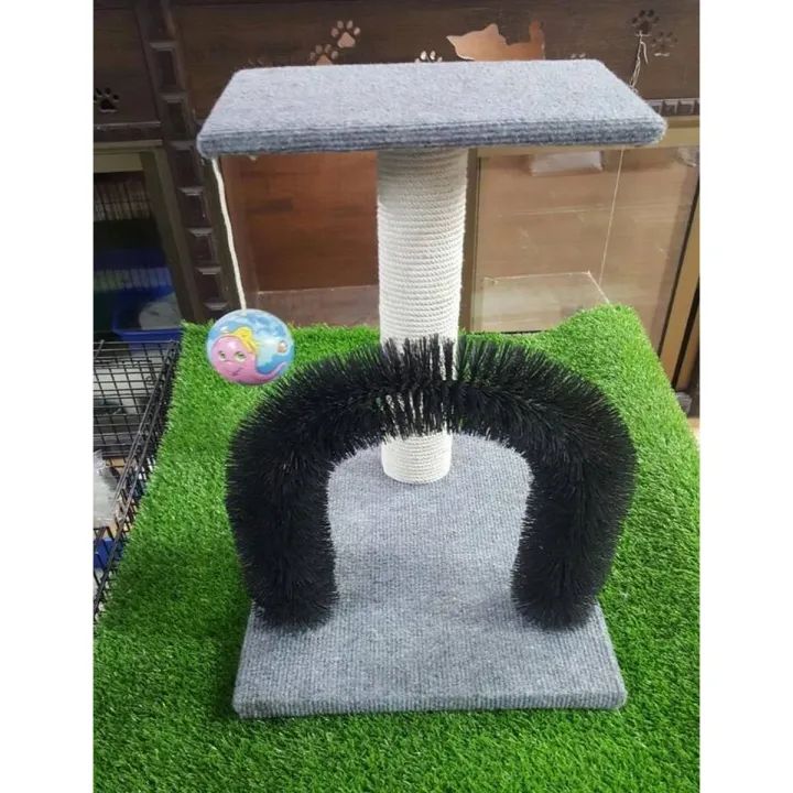Scratching Post & Arch Shaped Massaging Toy - For Cat