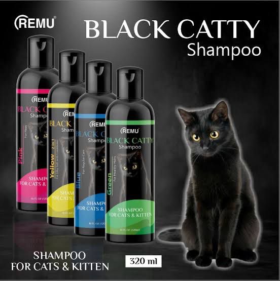Black Catty Cat Shampoo Blue -120 Ml - 320 ml For Regular Care