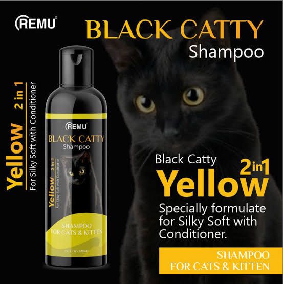 Black Catty Cat Shampoo Blue -120 Ml - 320 ml For Regular Care