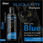 Black Catty Cat Shampoo Blue -120 Ml - 320 ml For Regular Care