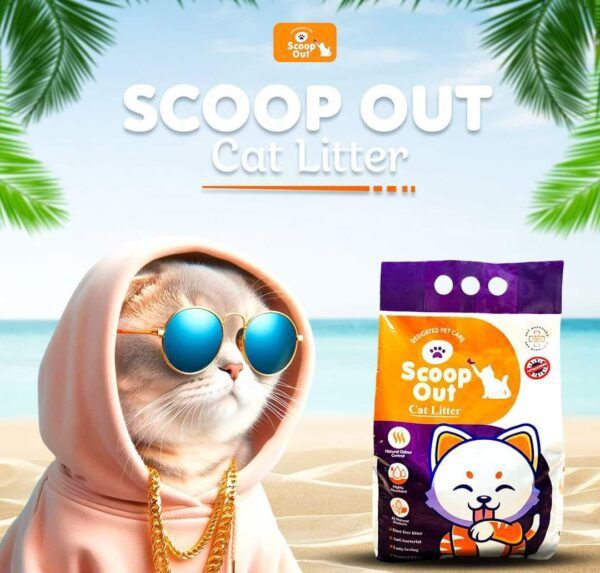 Scoop Out Clumping Cat Litter - 16 kg Litre - 5kg Lavender Fragrance