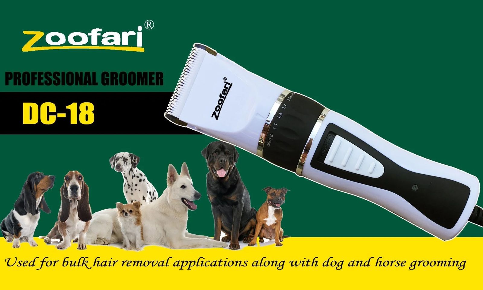 Zoofari Professional Pet Trimmer – DC18