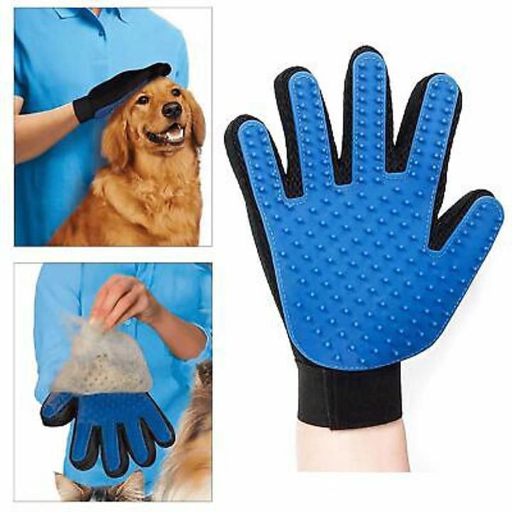 True touch pet grooming glove – Pet and brush them at the same time! BOX PACKAGING